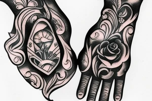 Hand turning into a pistol tattoo idea