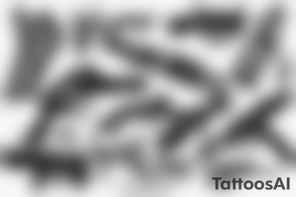 Gun fingers tattoo idea