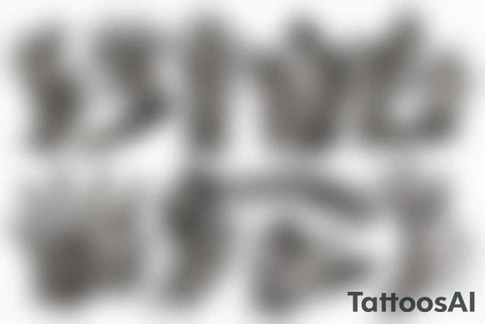 Hand with gun fingers tattoo idea