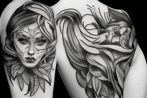 Tiger lily sketch tattoo idea
