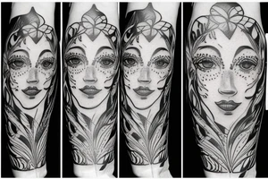 Sketch of a tiger lily tattoo idea