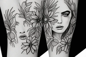 Tigerlily sketch tattoo idea