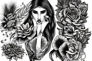 Tigerlily sketch tattoo idea