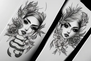 Tigerlily sketch tattoo idea