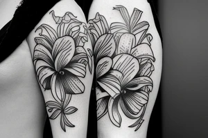 Tiger lily sketch tattoo tattoo idea