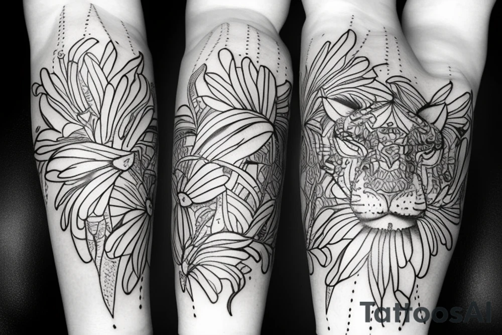 Tiger lily sketch tattoo tattoo idea