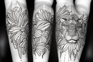 Tiger lily sketch tattoo tattoo idea