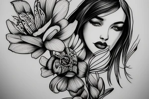 Tiger lily sketch tattoo tattoo idea