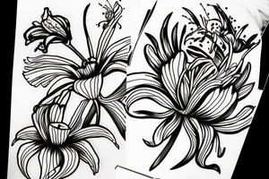 Tiger lily sketch tattoo tattoo idea
