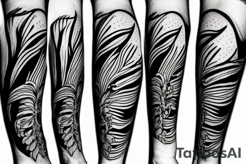 Tiger lily sketch tattoo tattoo idea