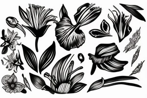 Tiger lily sketch tattoo tattoo idea
