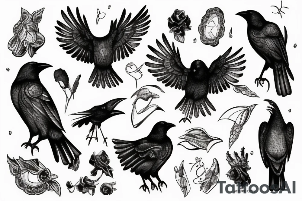 Crow tattoo idea