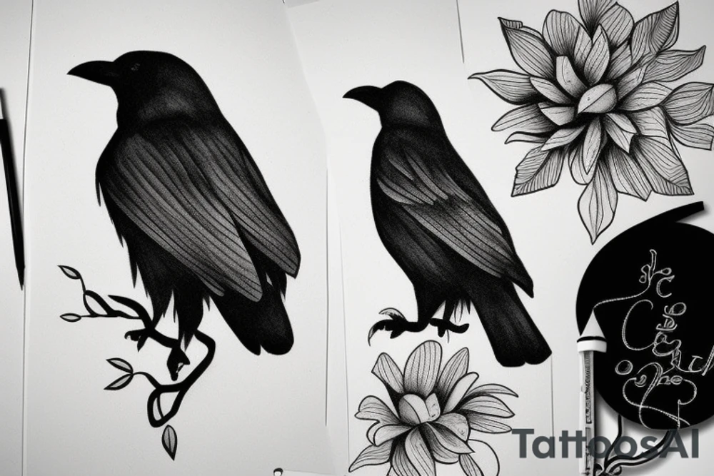Crow tattoo idea