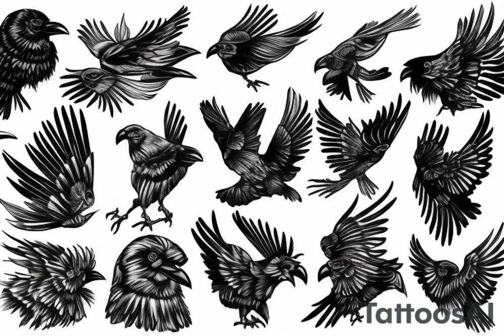 Crow tattoo tattoo idea