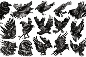 Crow tattoo tattoo idea