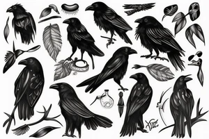 Crow tattoo tattoo idea
