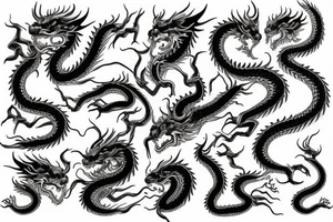 Golden dragon tattoo idea