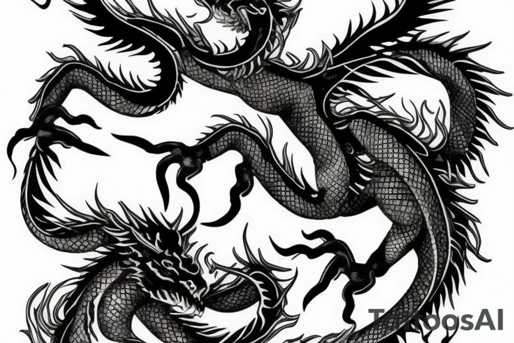 Golden dragon tattoo idea