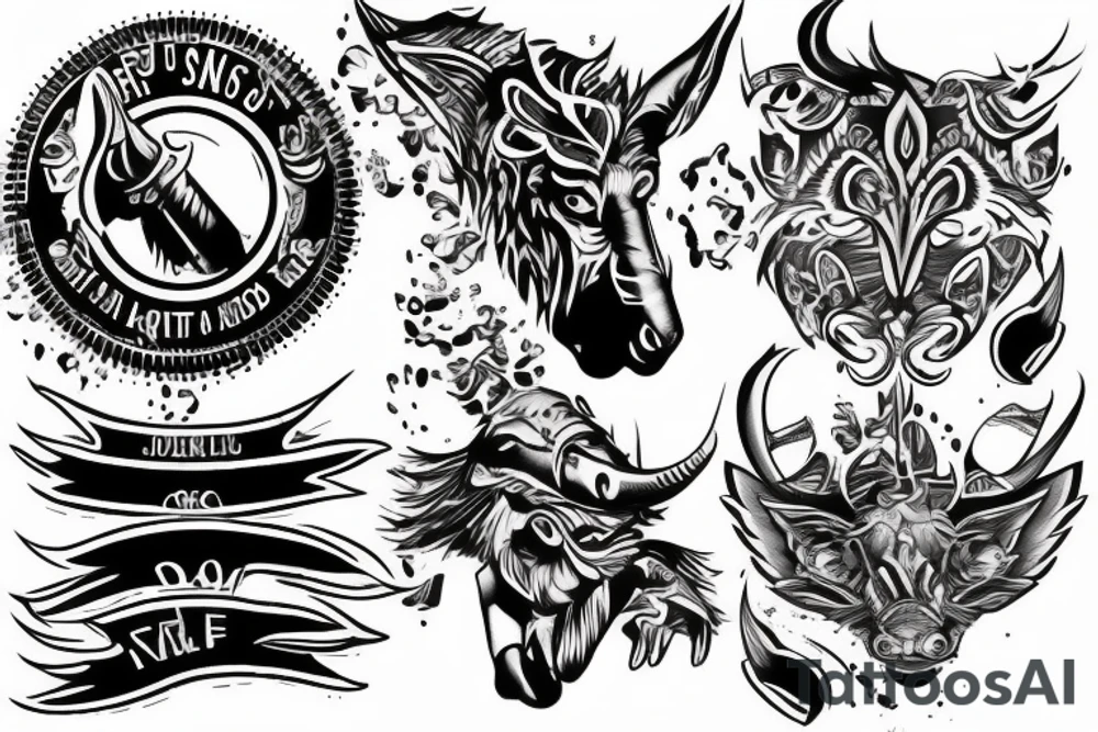 Wallstreet bull tattoo idea