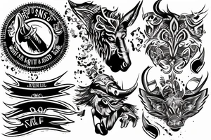 Wallstreet bull tattoo idea