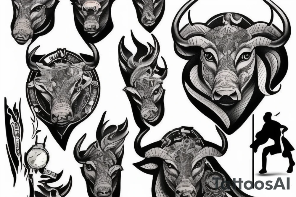 Wall Street bull tattoo idea