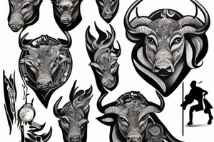 Wall Street bull tattoo idea