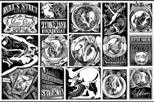Wall Street with a kicking bull tattoo idea