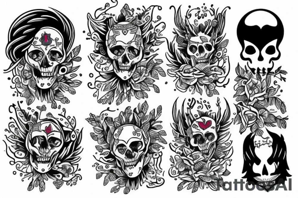 Ailles d'ange avec des taches de couleur tattoo idea