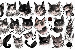Un chat de profil tattoo idea