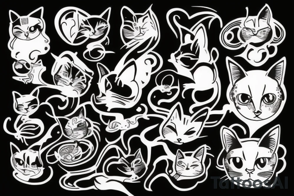 Un chat tattoo idea