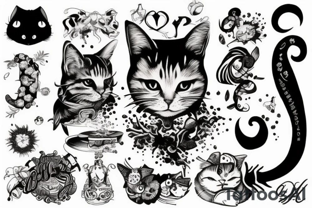 Un chat tattoo idea