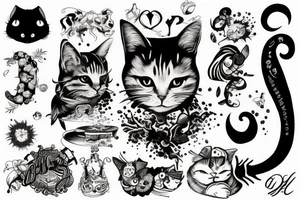 Un chat tattoo idea