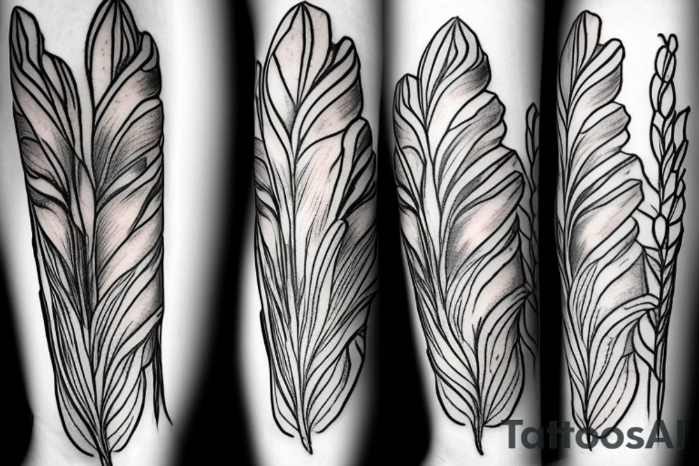gladiolus flower tattoo idea