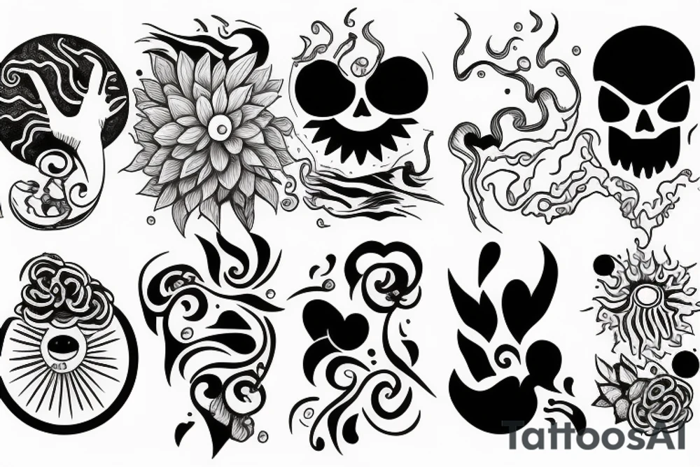 sun shining through clouds tattoo idea