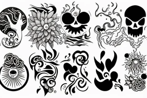 sun shining through clouds tattoo idea