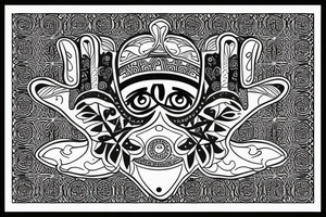 Hamsa with 4 stars from the chicago flag tattoo idea