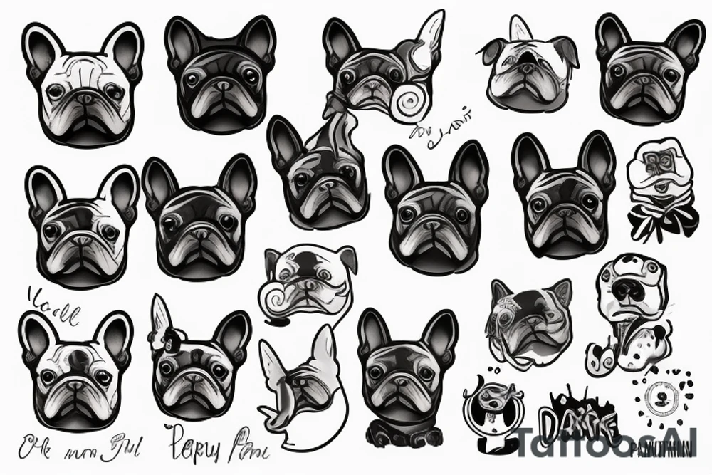 french bulldog tattoo idea