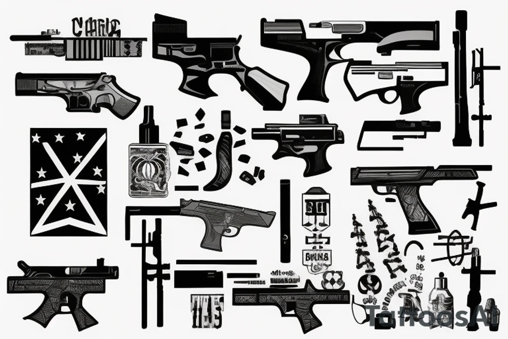 Military, Christian, guns, Florida, geometric tattoo idea Military, Christian, guns, Florida, geometric tattoo idea