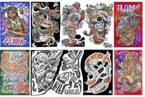 Full left arm sleeve of Florida tattoo idea