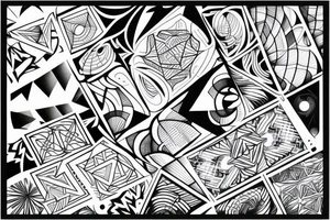 Geometric transition to organic tattoo idea