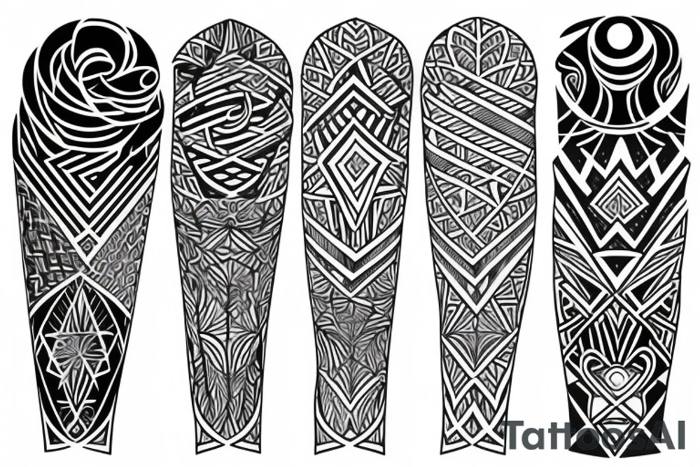 Geometric transition tattoo idea