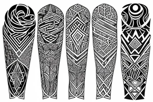 Geometric transition tattoo idea