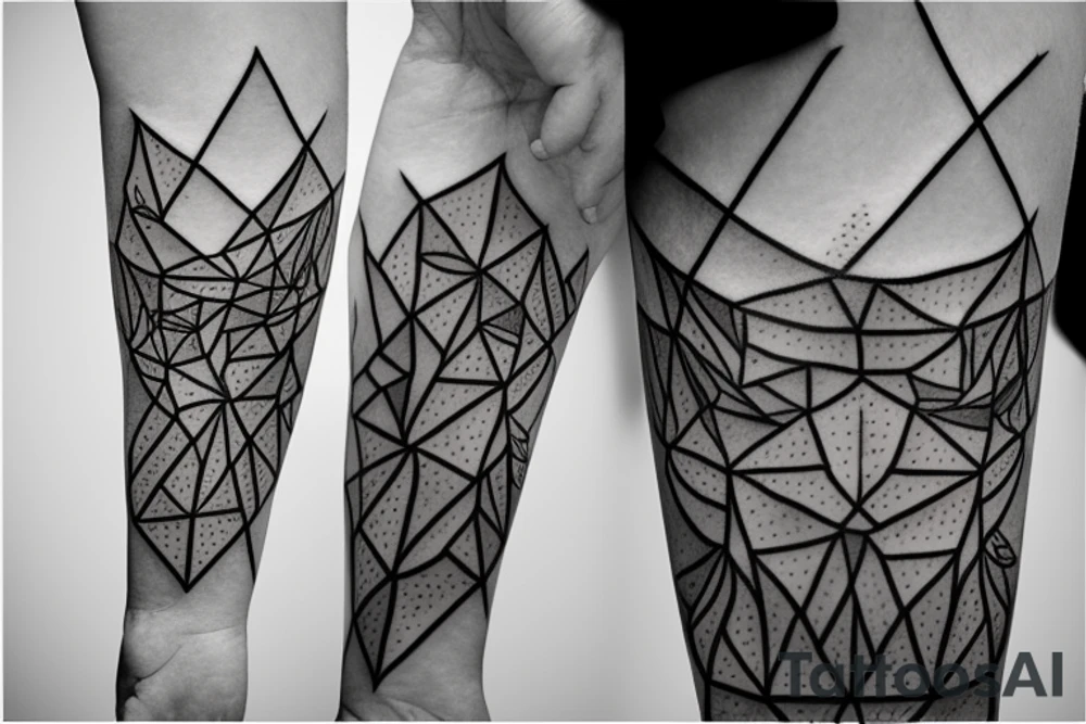 Geometric fade tattoo idea