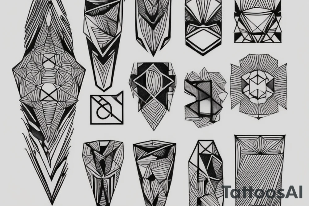 Geometric fade tattoo idea