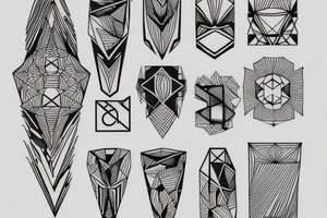 Geometric fade tattoo idea