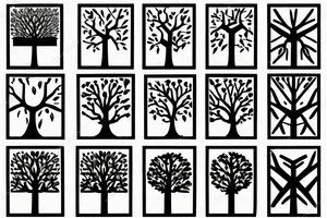 Tree that changes into blocks tattoo idea