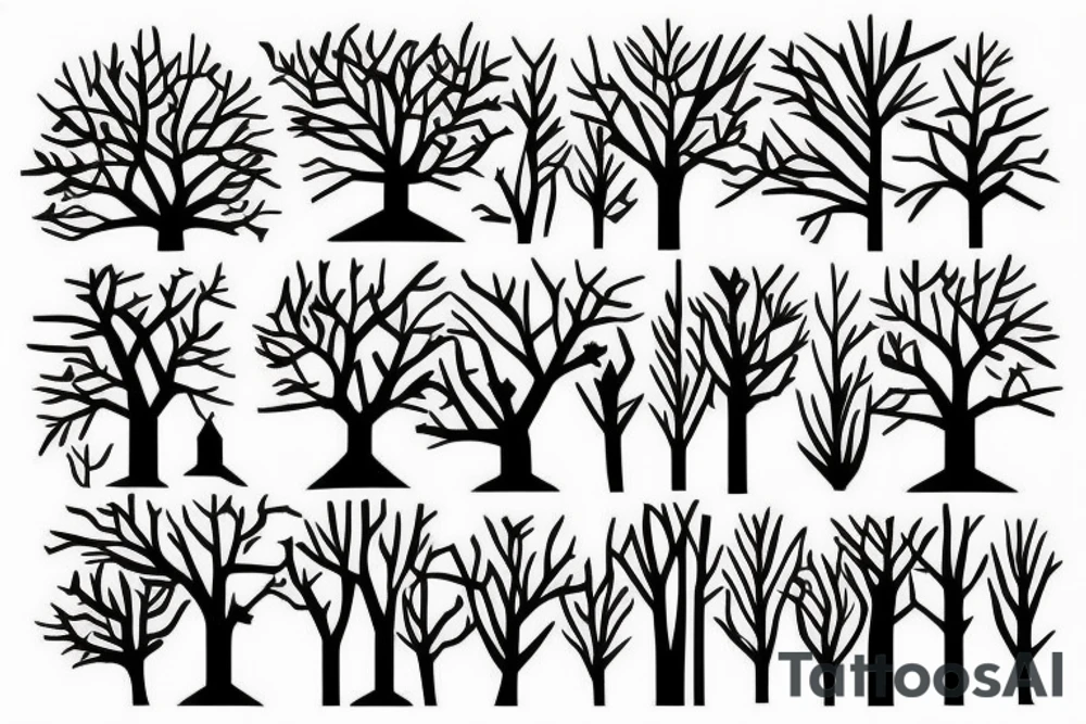 Tree that changes into blocks tattoo idea