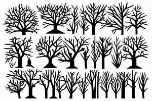 Tree that changes into blocks tattoo idea