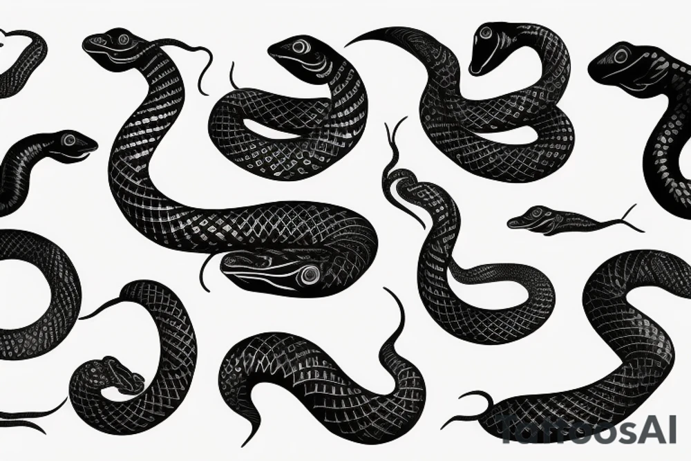 black snake that wraps around arm tattoo idea