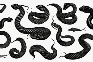 black snake that wraps around arm tattoo idea
